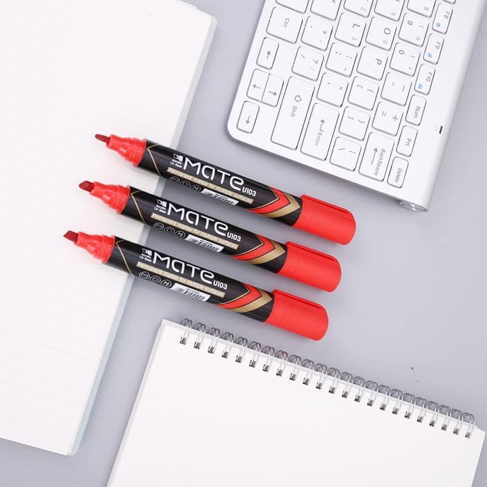 

Terlaris Deli Acrylic Tip Permanent Marker EU10320 EU10330 EU10340 - Merah Keren