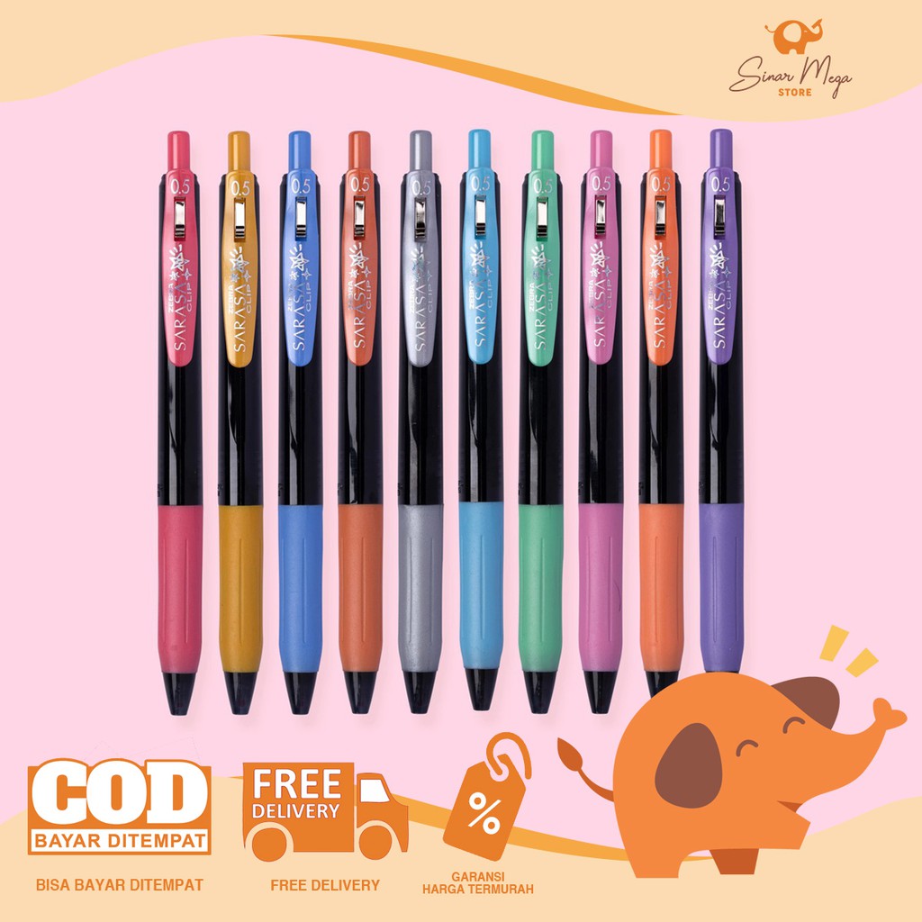 

Zebra Sarasa Pulpen Gel Decoshine Color Series 0.5mm / Deco Shine Color Ballpoint Warna Lucu Unik