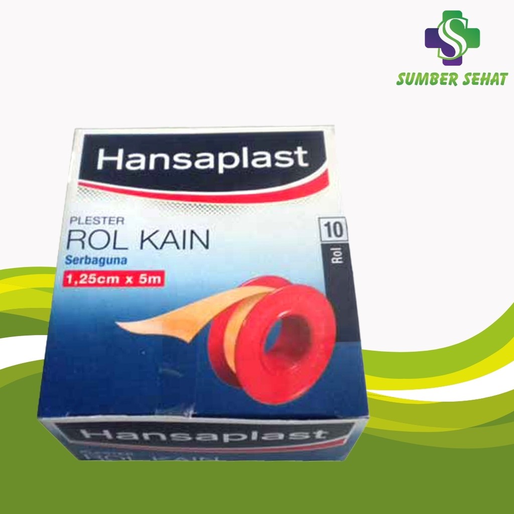 HANSAPLAST PLESTER ROL 1.25CM X 5M BOX 10 PCS