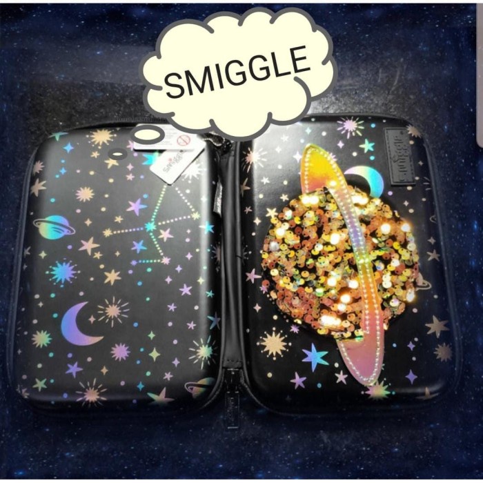 

Berkualitas Tempat Pensil Kotak Pensil Smiggle Original 3D Planet Sequin Mirror Trendi