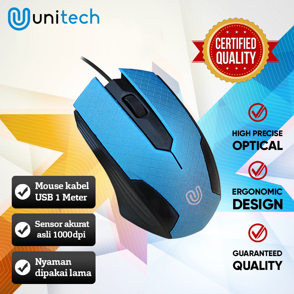 Optical Mouse Kabel USB G4 Unitech - Mouse Wired Kabel USB 1000DPI