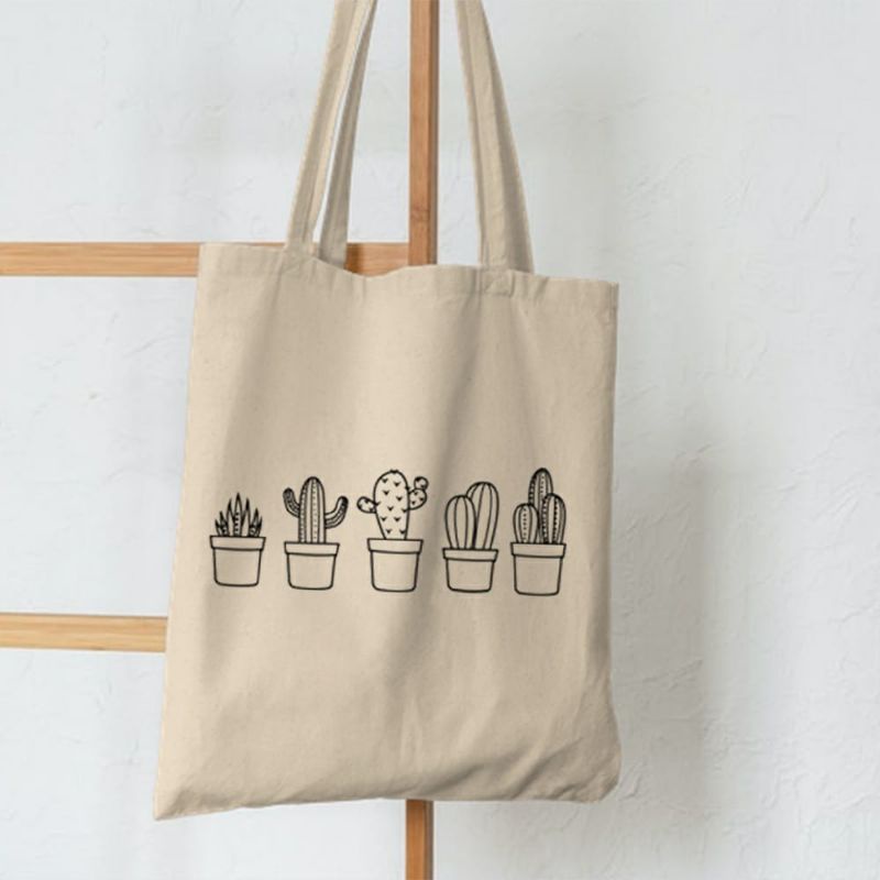 Totebag Wanita Pakai Resleting Totebag Hitam &amp; Cream