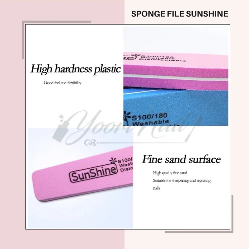 Sponge file sunshine nail buffer nail file buffing nails kikir kuku