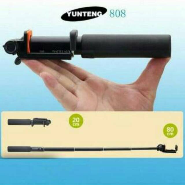 Tongsis Yunteng kabel YT-808 cable Minipod Premium Selfie Stick