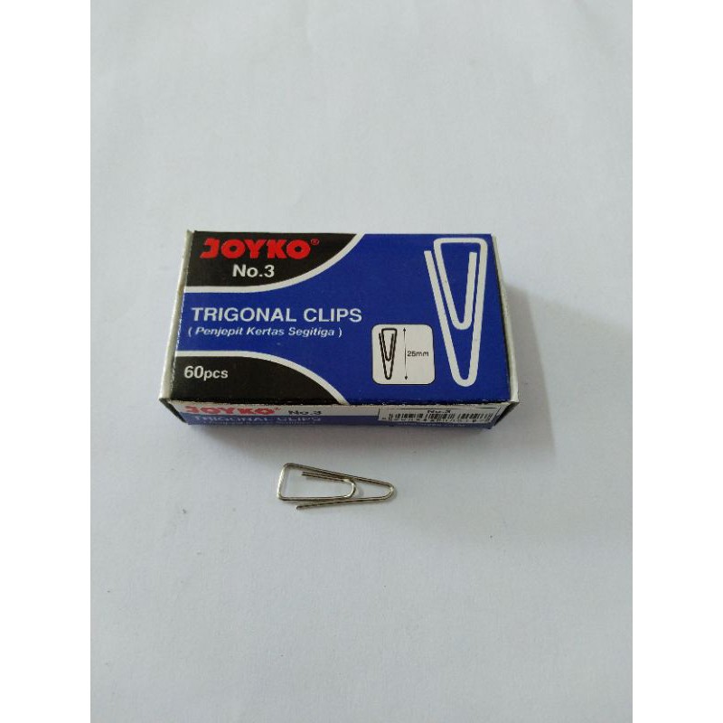 

paper Clips Joyko no. 3 / penjepit kertas / trigonal clips