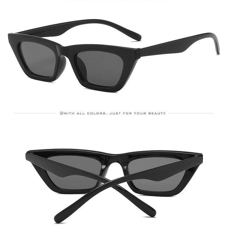 Papaozhu ins Selebriti Kundera Narrow Frame Cat Eye Sunglasses Untuk Wanita Chic UV400 Kacamata Hitam Polarized Eyewear