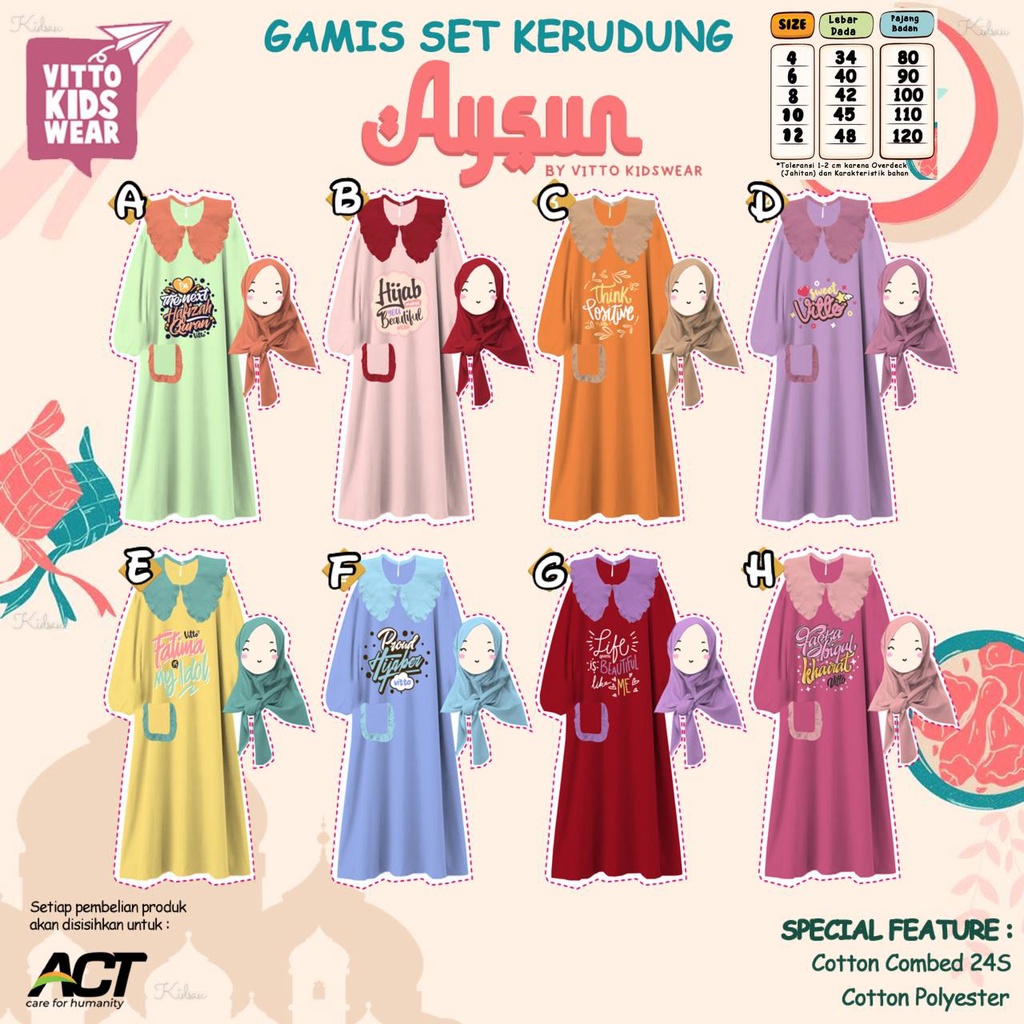 Gamis anak Set aysun by Vitto