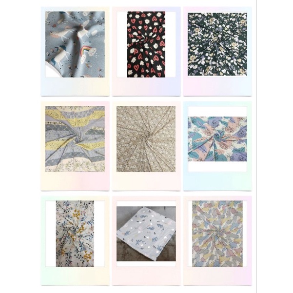 KAIN KATUN RAYON MOTIF VISCOSE  PREMIUM UNIQLO,BAHAN PAJAMAS DAILAY .