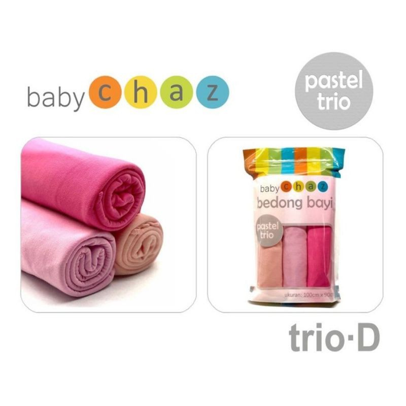 Baby Chaz Bedong / Swaddle Pastel Trio Bedong Bayi (Isi 3/Pack)