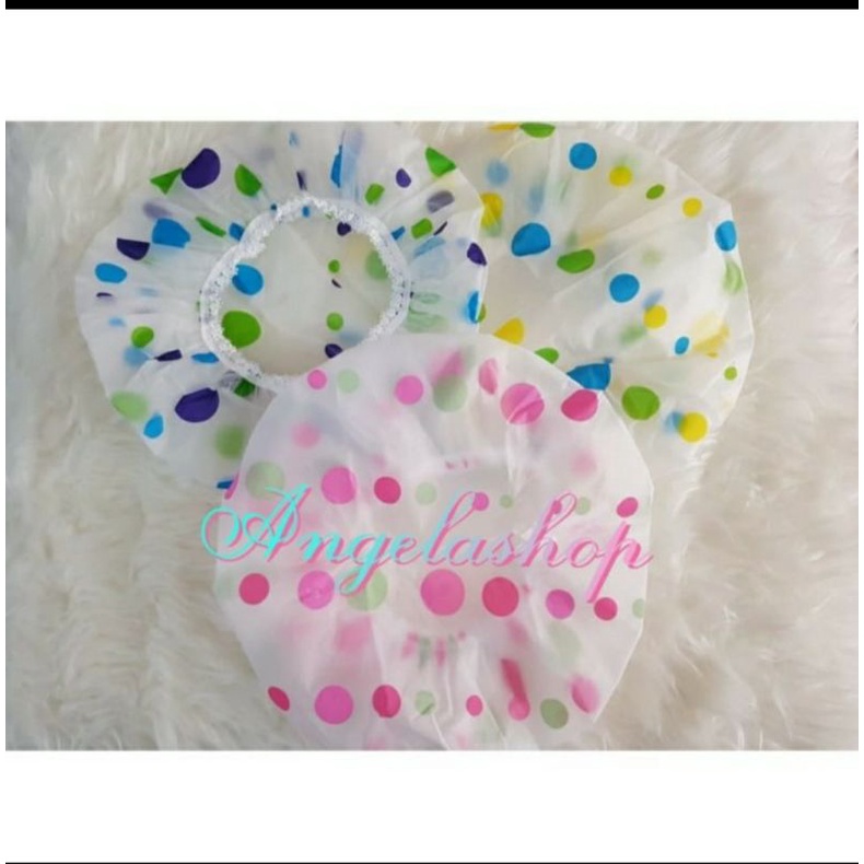 SHOWER CAP MOTIF BULAT / PENUTUP KEPALA/SHOWER CAP 206