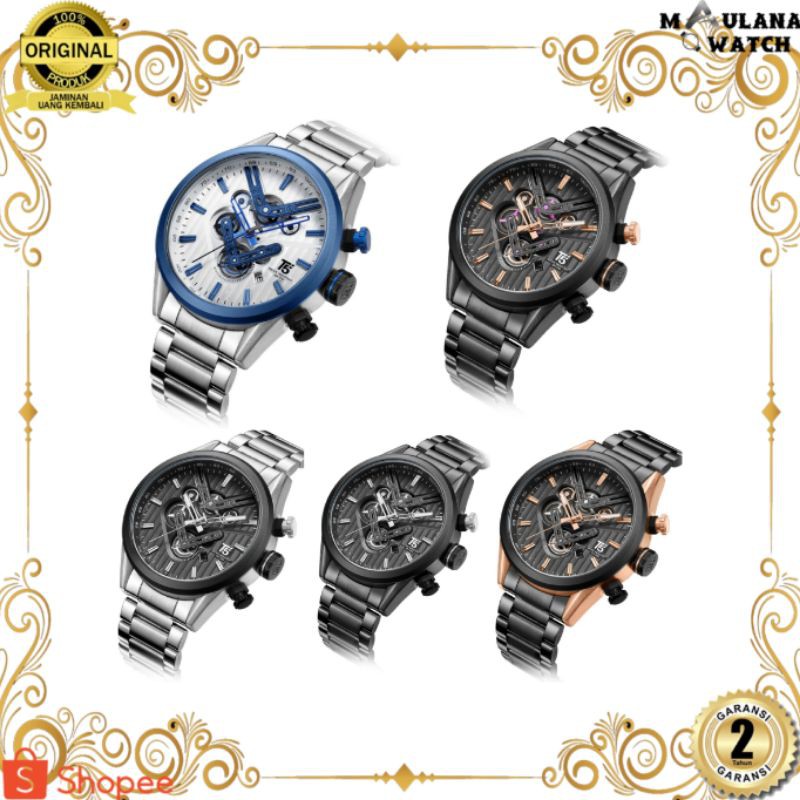 JAM TANGAN PRIA WANITA | RANTAI | KULIT | KARET | MURAH | PRIA T5 H 3628G ORIGINAL