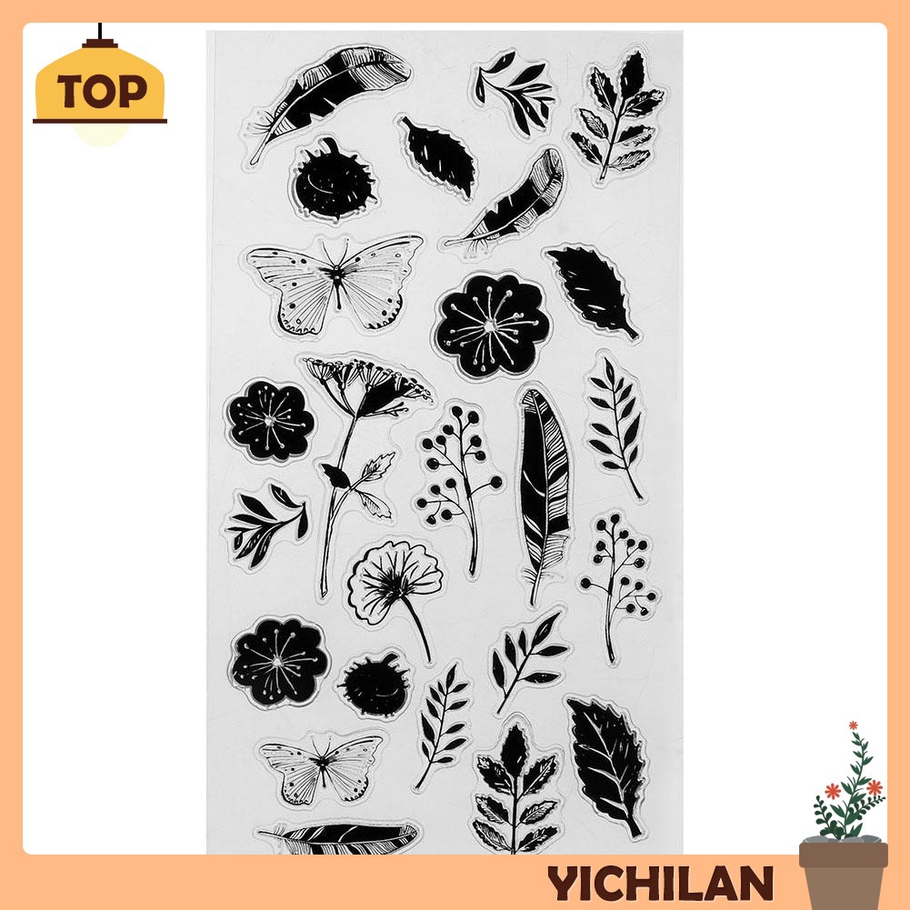 Diy Stempel Dengan Bahan Silikon Dan Gambar Bunga Warna Transparan Untuk Scrapbook Album Foto