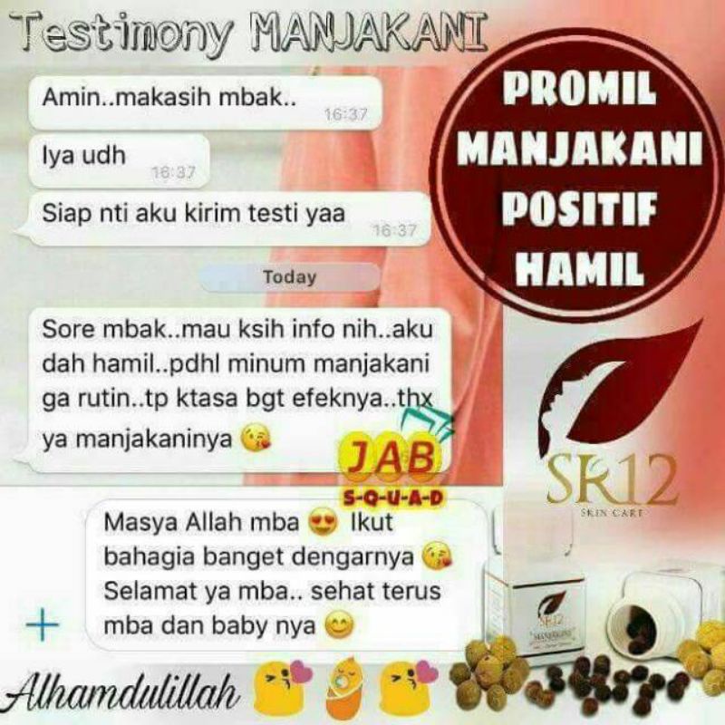 MANJAKANI KAPSUL SR12 / PROMIL / SOLUSI KEPUTIHAN / ATASI MASALAH KEWANITAAN / MANJA SR12 / OBAT KISTA / SR12 HERBAL SKINCARE BPOM BUTIR / PROMIL / SOLUSI KEPUTIHAN / ATASI MASALAH