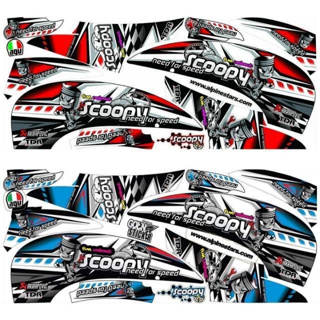 STRIPING SCOOPY FI 2016 2015 2014 VARIASI