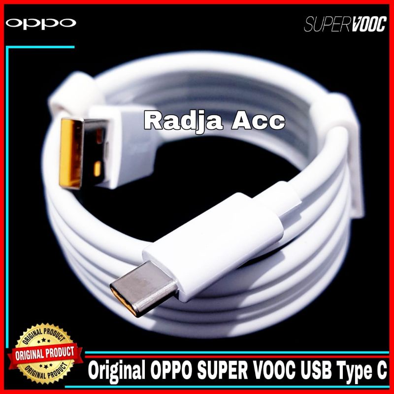 Kabel Data Oppo Reno 6 Pro USB C ORIGINAL 100% SUPER VOOC Type C