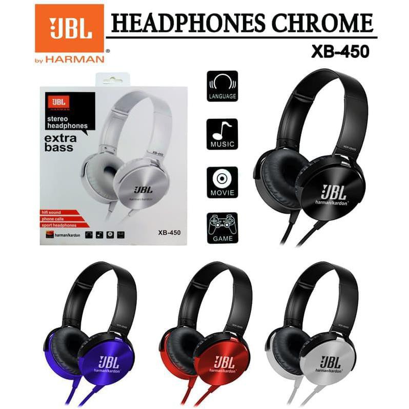 HEADPHONE / HEADSET JBL XB450BT / XB-450 EXTRA BASS KABEL - rgak