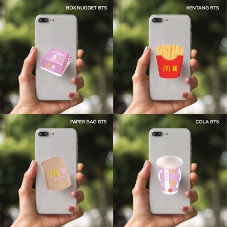 BTS Meal MCD Mcdonalds Pop Stand Griptok PopSocket Merchandise KPOP ARMY Souvenir Premium Murah HP