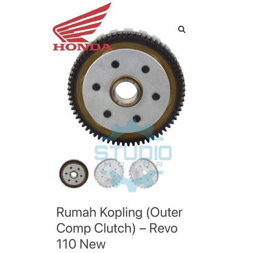 22110KWW741 Gigi Klos Besar Rumah Kopling Outer Comp Clutch Revo 110 New Revo Fi