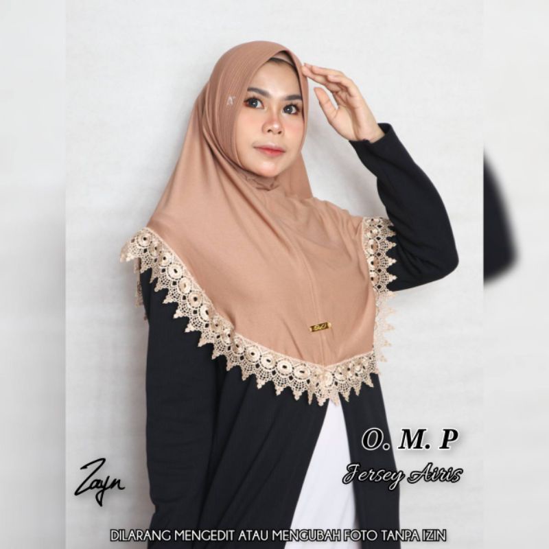 Hijab renda oval ori Zain