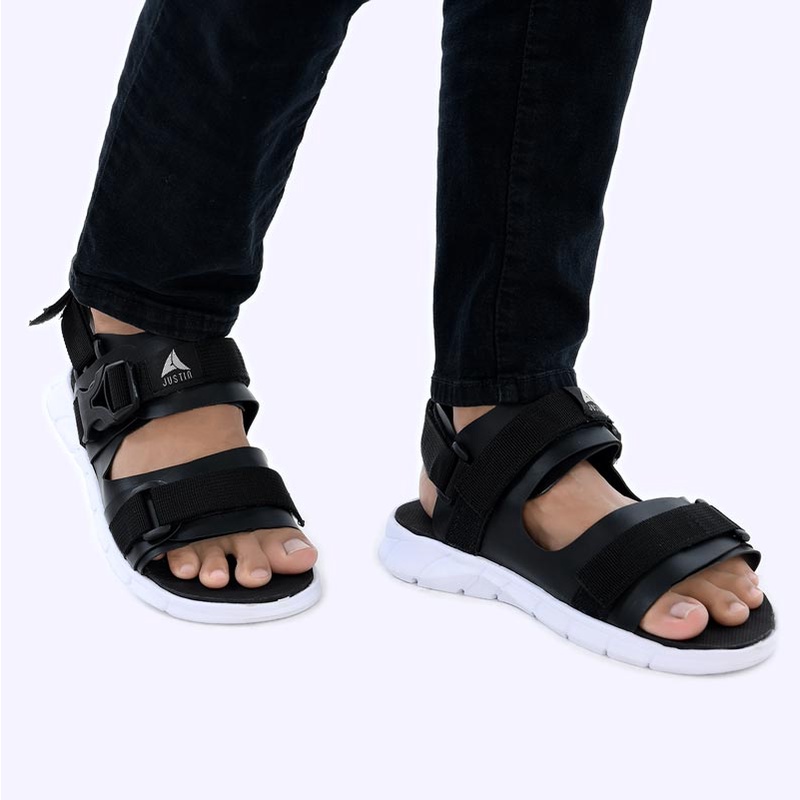 Real pict! Justin Sendal Jalan Wanita JH 45 Hitam Kekinian