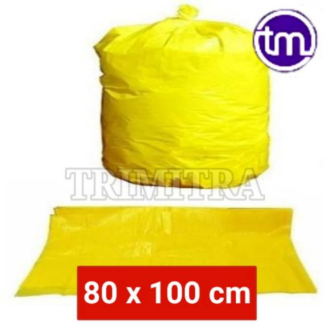 KANTONG SAMPAH MEDIS 80x100 CM KUNING KRESEK JUMBO TRASH BAG MEDICINE