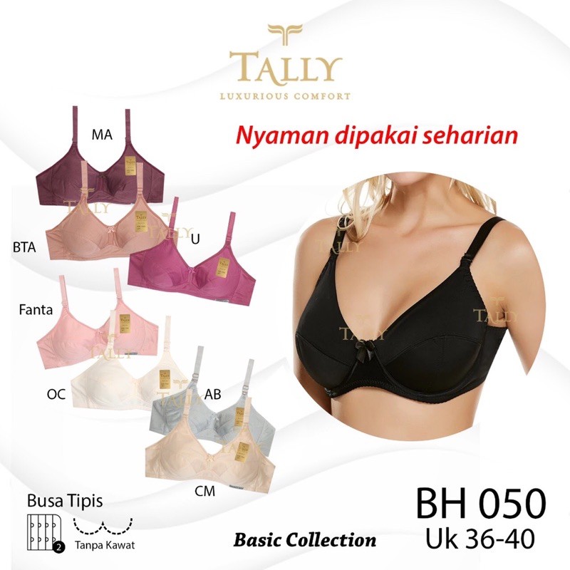 BRA BH HARIAN SPORT BRA BASIC 050 | CUP B I SIZE 34 - 44 I TANPA KAWAT I TANPA BUSA I BAHAN KATUN