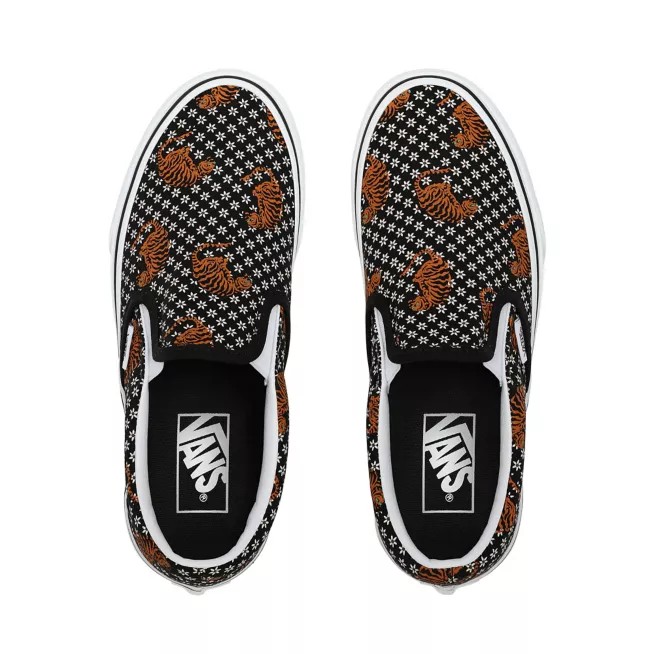 vans slip on tiger floral