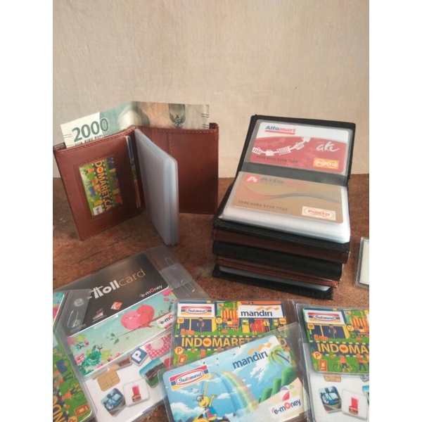 Dompet Kartu Berharga / Card Holder - Serat Kulit Sintetis - Murah &amp; Terlaris