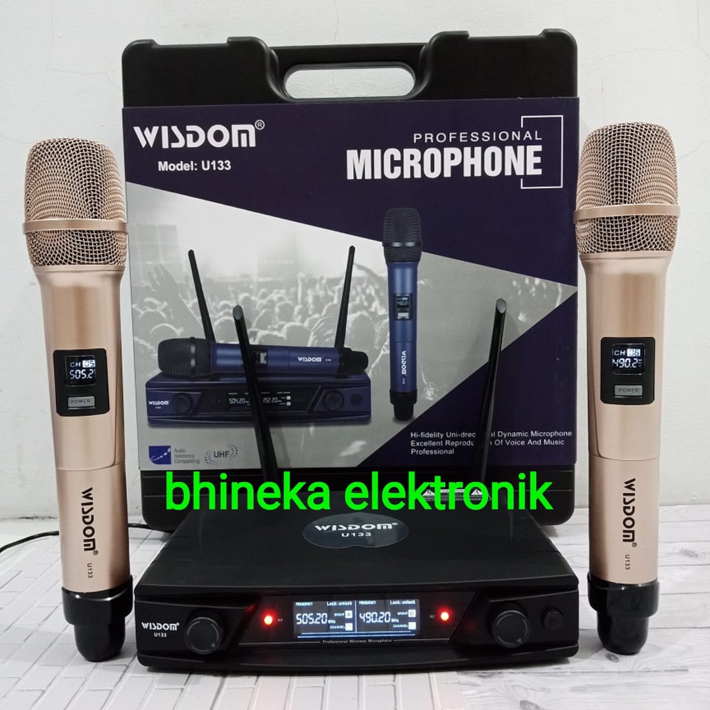 MIC WIRELESS WISDOM U133 / WISDOM U 133 ROSE GOLD 2MIC HANDHELD