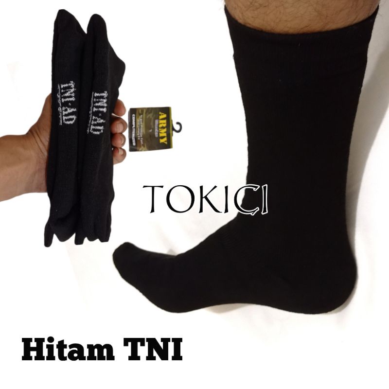 Kaos Kaki Loreng / Hitam TNI Tebal dan Lembut