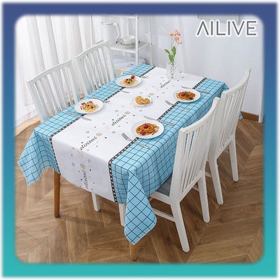 AILIVE TAPLAK MEJA PERSEGI BAHAN PEVA ANTI AIR TAPLAK MEJA MAKAN RUANG TAMU
