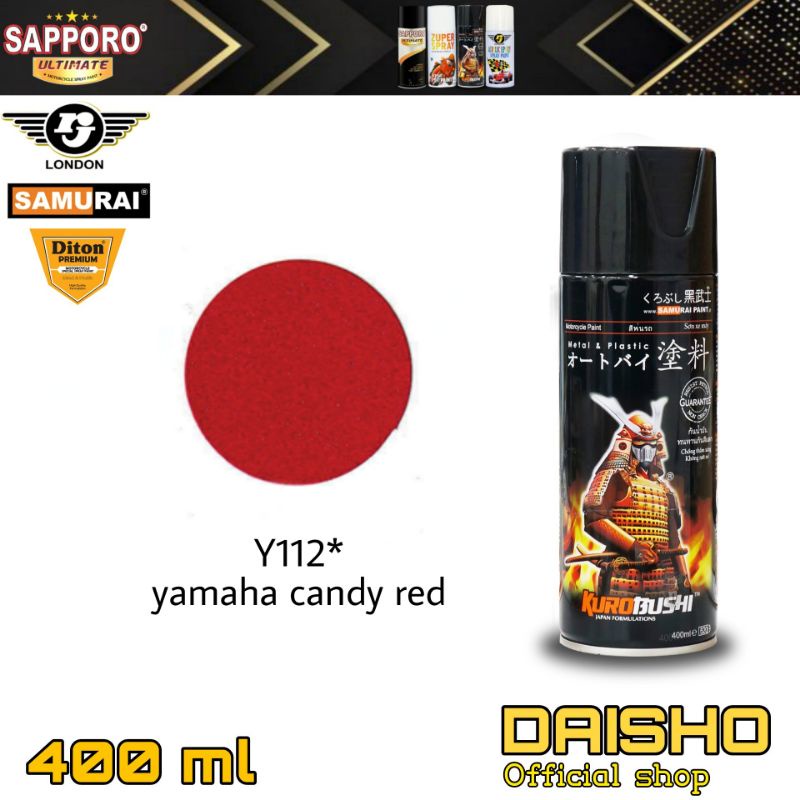 SAMURAI PAINT Y112* YAMAHA CANDY RED MERAH 400ml pilox pilok cat semprot spray paint
