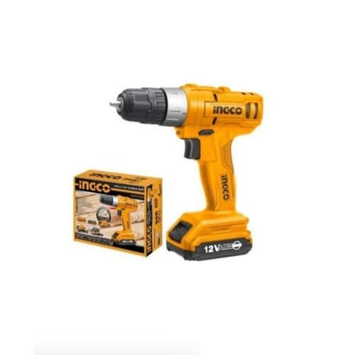 BOR CORDLESS 12V LITHIUM / BOR BATERAI (1B+1C) BOR KAYU INGCO CDLI1211