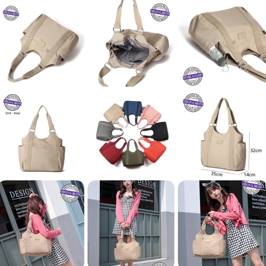 GUDIKA - Shoulder Bag Wanita Kece Import Original 5064 - Tas Wanita Tas Selempang Bahu Kekinian Terbaru Bahan Nylon Waterproof Anti Air - slingbag - tas mini - bag - cewek - imut - fashion - branded - santai - tas - slempang - termurah - ori - wanita