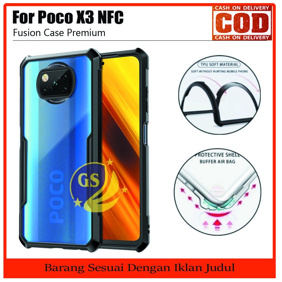 Case Bumper XUNDD Xiaomi PocoPhone Poco F1 C40 Poco M3 Pro 5G POCO M4 PRO 4G Poco X3 NFC Poco X3 Pro POCO F4 5G POCO F4 GT Poco F3 M3 Mi 11 Lite Camera Protection Case Armor Fusion Shockproof Premium Transparan Casing Mika