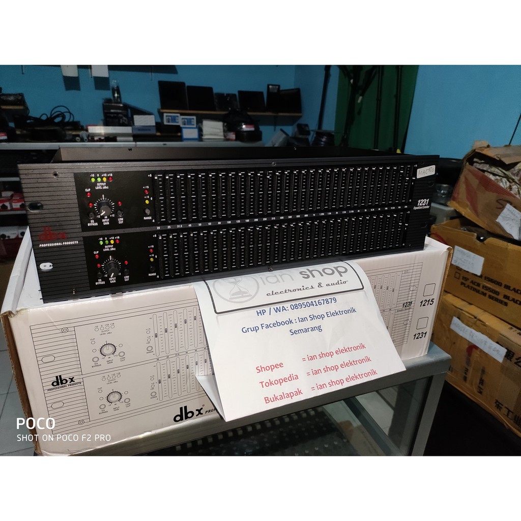 Equalizer DBX1231 DBX 1231 Grade A MAKRO 2 x 31 Channel Dual Channel Equalizer DBX Graphic 3U ORI