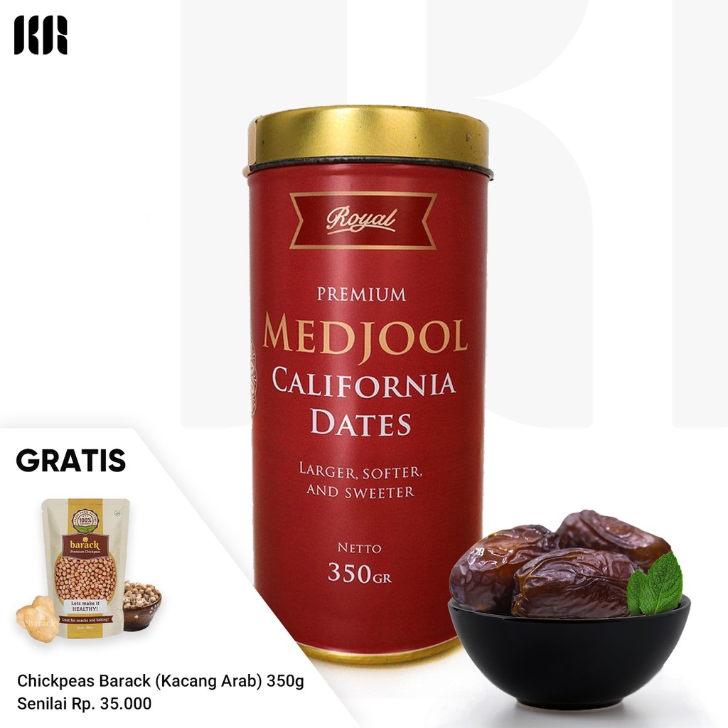 

Royal Premium Medjool California Dates / Kurma Medjool California 350 gram