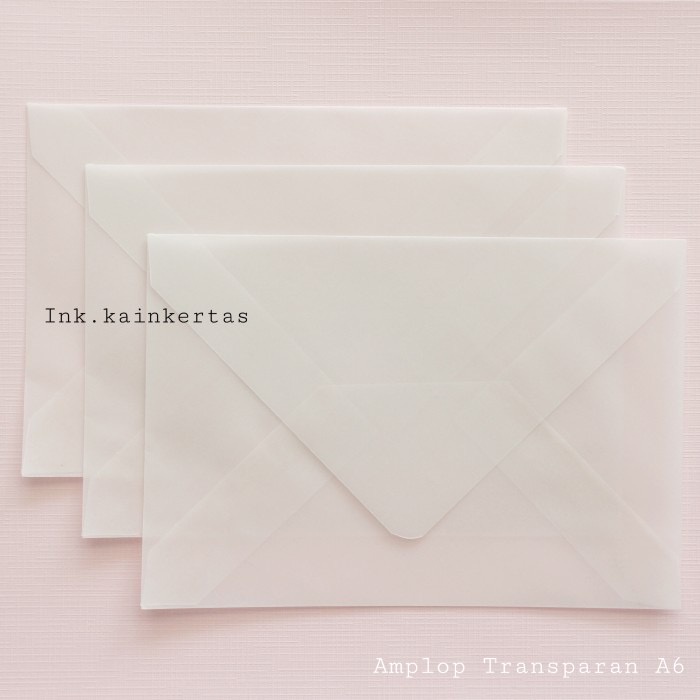 

Amplop A6 | Amplop Coklat | Amplop Transparan | Amplop Undangan | Amplop Surat | Amplop Dekorasi