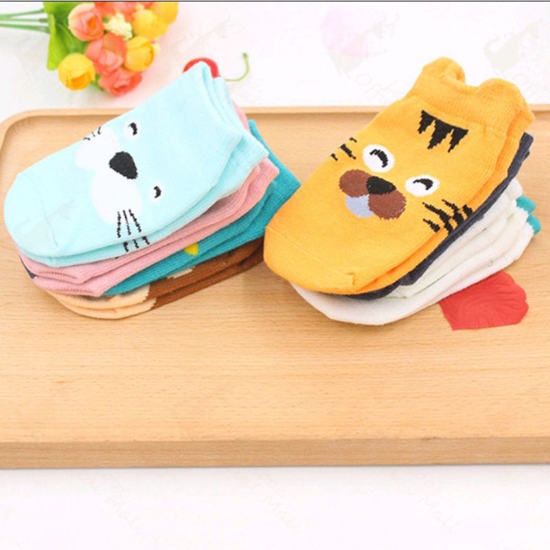 Kaos kaki bayi anak anti slip Kaus Kaki bayi motif hewan Baby Socks