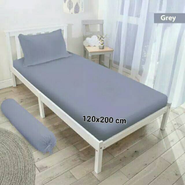 Sprei Polos Rosana Vito Grey 120x200 cm / Sprei Polos Rosana Vito Abu Abu 120x200 cm