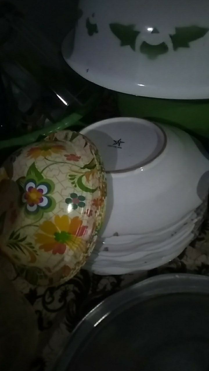 6pcs Baskom Seng Serbaguna Motif Bunga 17.5 Cm / Waskom Multifungsi