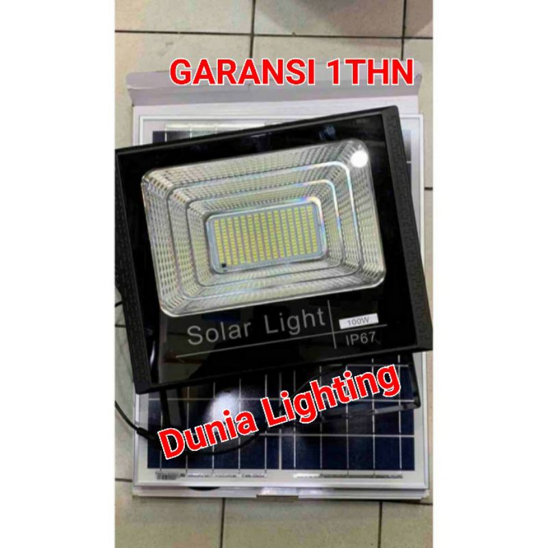 LAMPU SOROT SOLAR LED 100W FLOOD LIGHT TENAGA SURYA 100WATT 100 WATT