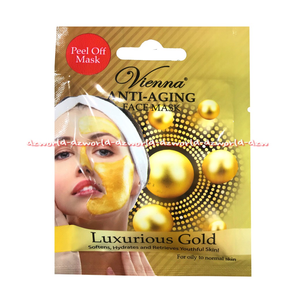 Vienna Anti Aging Face Aging Face Mask Masker Wajah Emas Perak hasil fermentasi mineral Gold