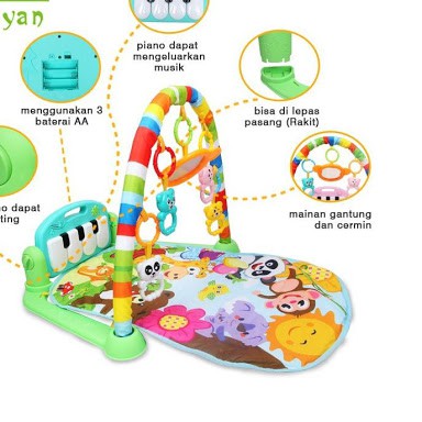 Sugar Baby All in 1 Piano Playmat  Piano Playmat Playgym Babygym Matras Bayi Shiyan / Imundex Baby Gift Set Kado Lahiran Bayi - Bayi Online Shop