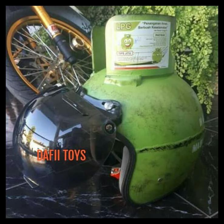 Jual Helm Helem Helmet Retro Bogo Dewasa Tabung Gas Lpg Kg Sni Hijau