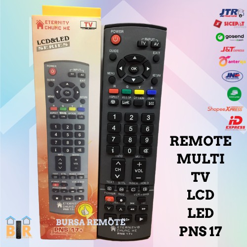 Remot / Remote TV PANASONIK MULTI LCD LED PNS17 tanpa setting