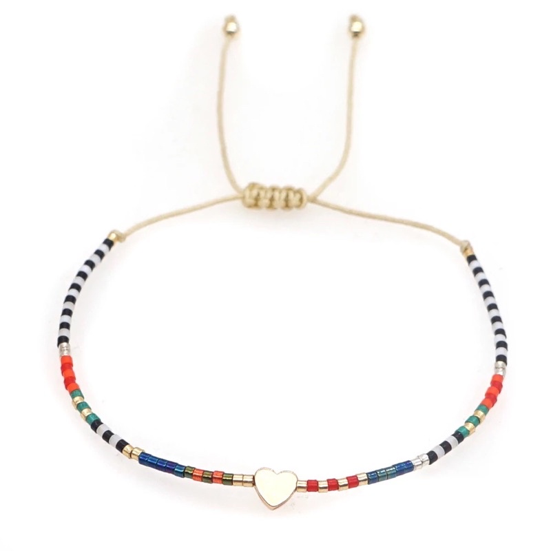 Gelang miyuki beads heart love