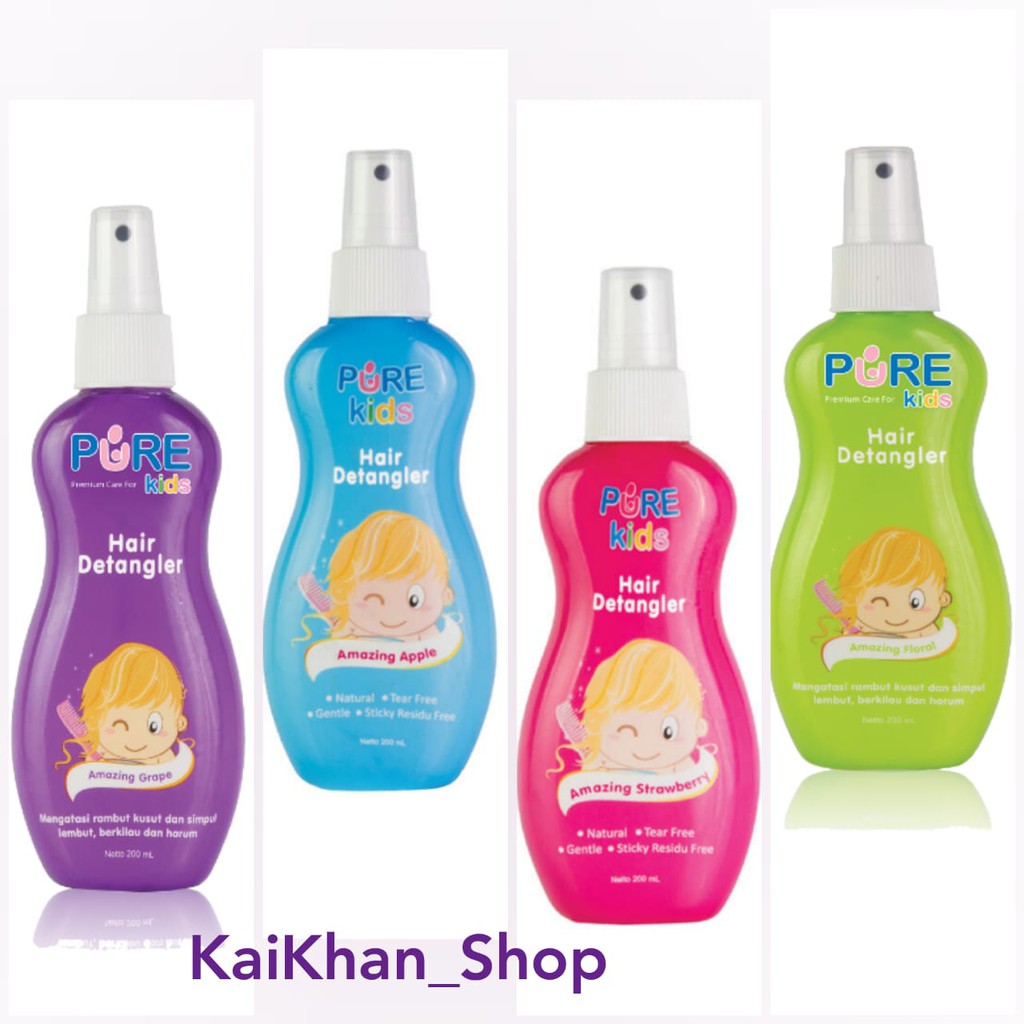 PURE KIDS Hair Detangler 200 ml - Grape / Strawberry / Apple