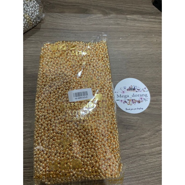 Mutiara Bulat MGB Matsuno Jepang 4mm Gold / Silver - 225 Gram