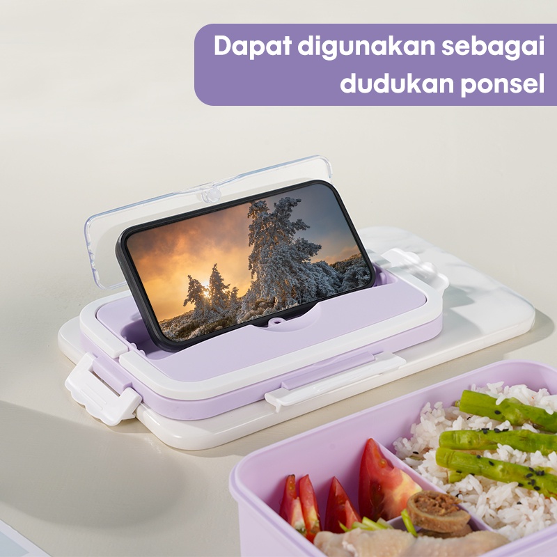 Letyeah &amp; Anantagt Kotak Makan Bekal set tas portable Anti Bocor/lunch box set dan Kotak Sup